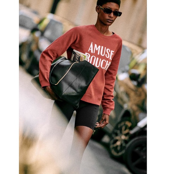Sezane Amuse Bouche Sweatshirt in Faded Red - Picture 3 of 7